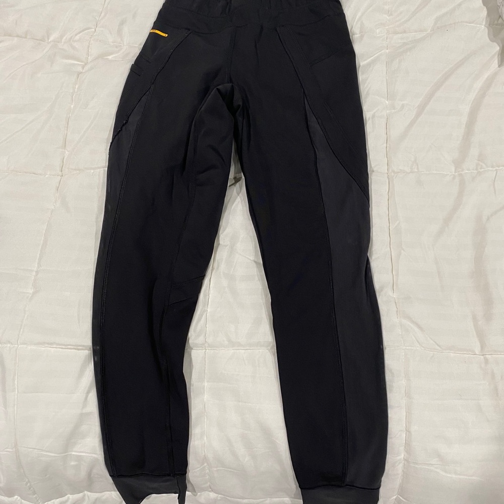 Lole black leggings with mesh siding